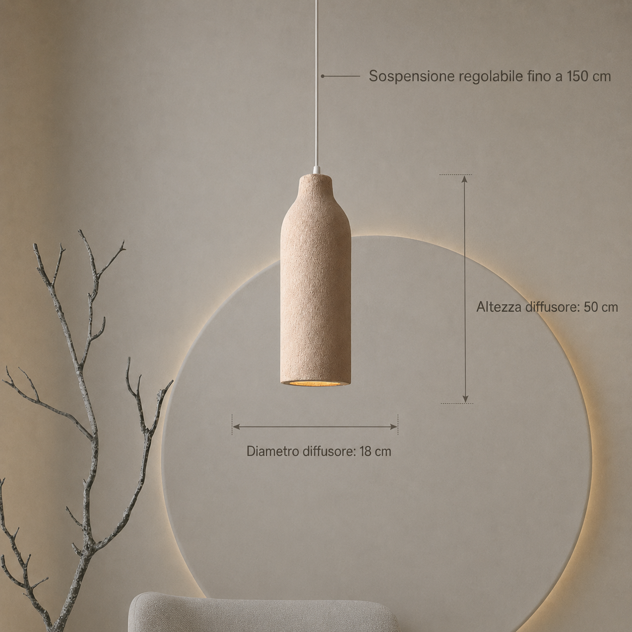 Lampadario pendenti Wabi-sabi vintage