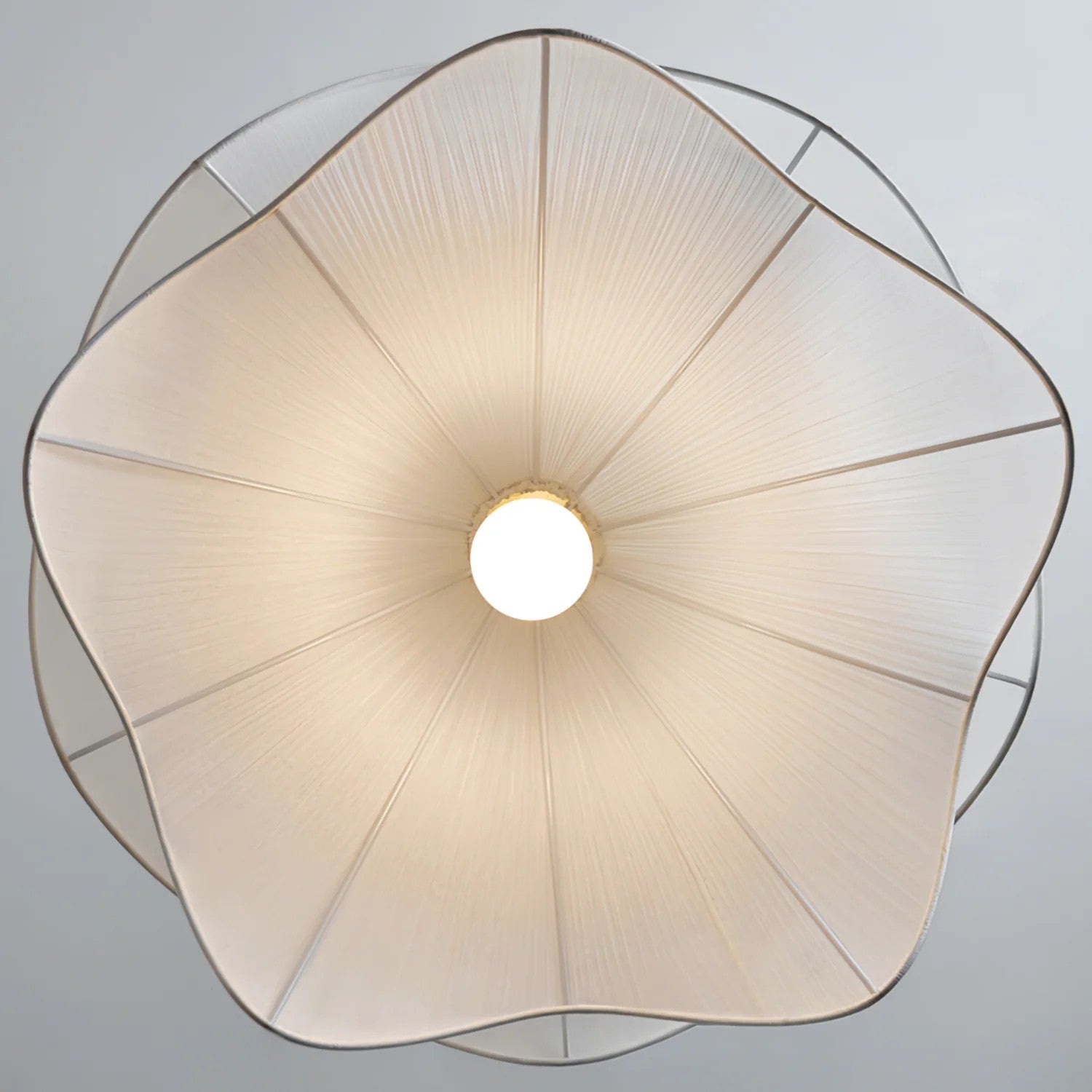 Lampadario in tessuto a vento cremoso Wabi Sabi minimalista nordico