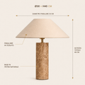 Luma Eira – Lampada da tavolo in marmo e tessuto