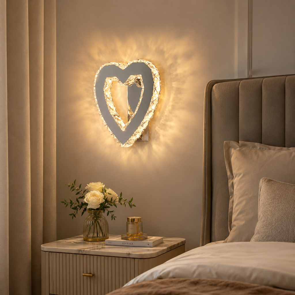 Luma Amore – Applique LED crystal a cuore