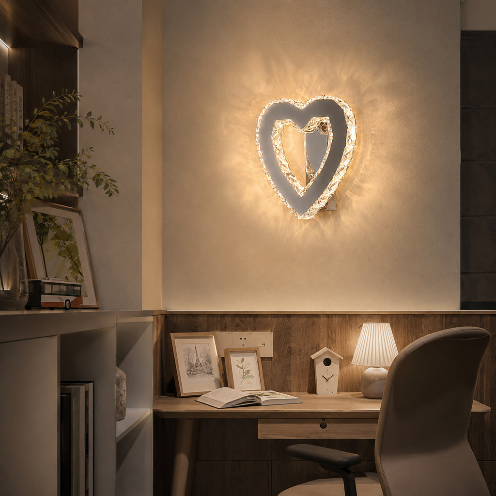 Luma Amore – Applique LED crystal a cuore