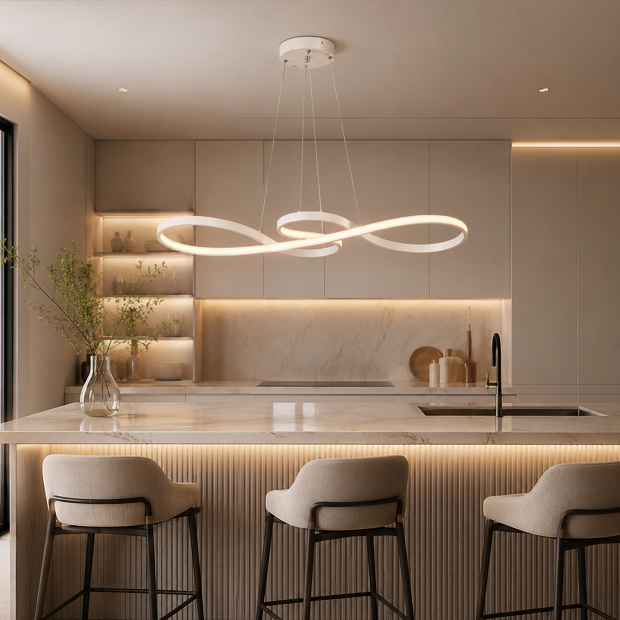 Luma Infinity – Lampadario LED sospeso dimmerabile