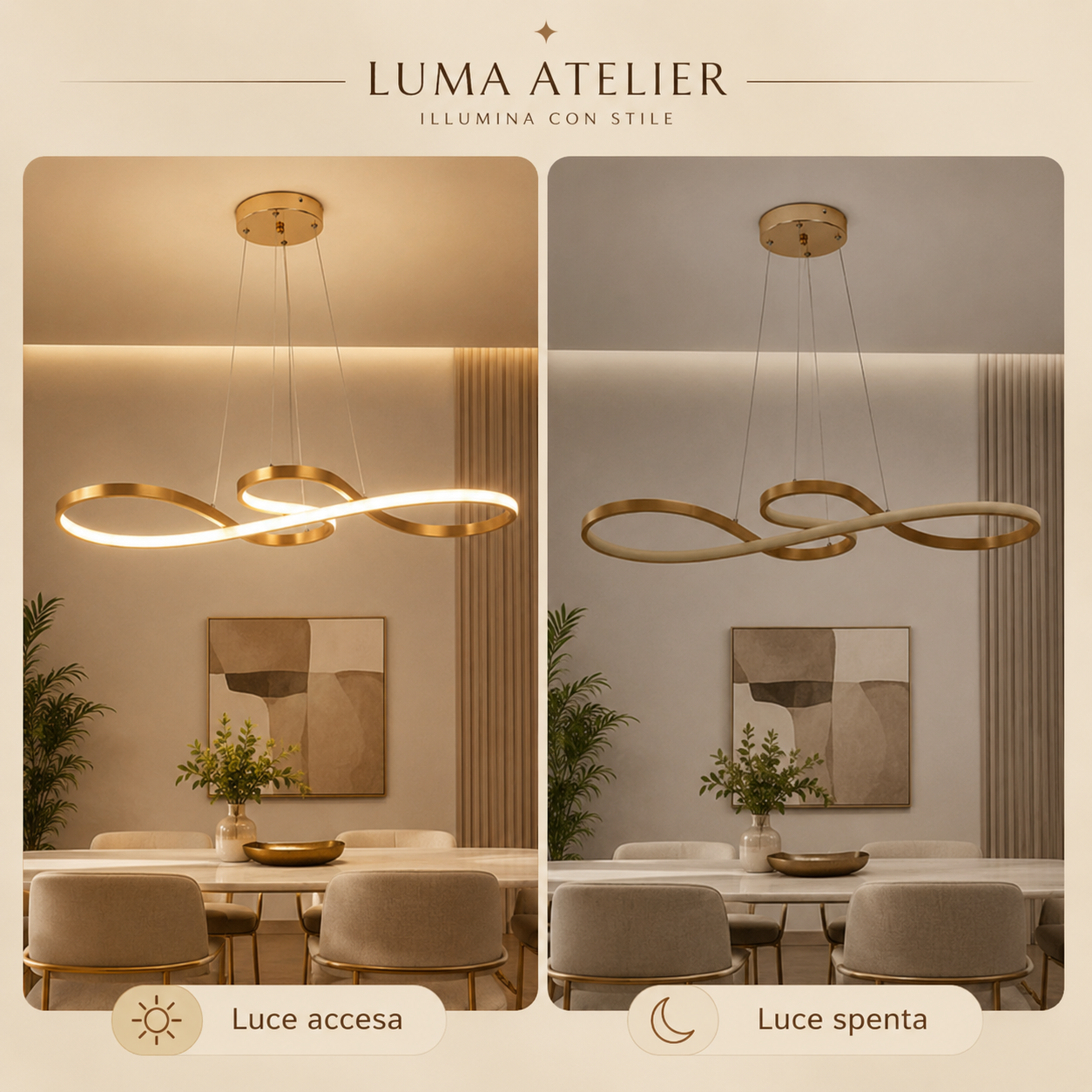 Luma Infinity – Lampadario LED sospeso dimmerabile
