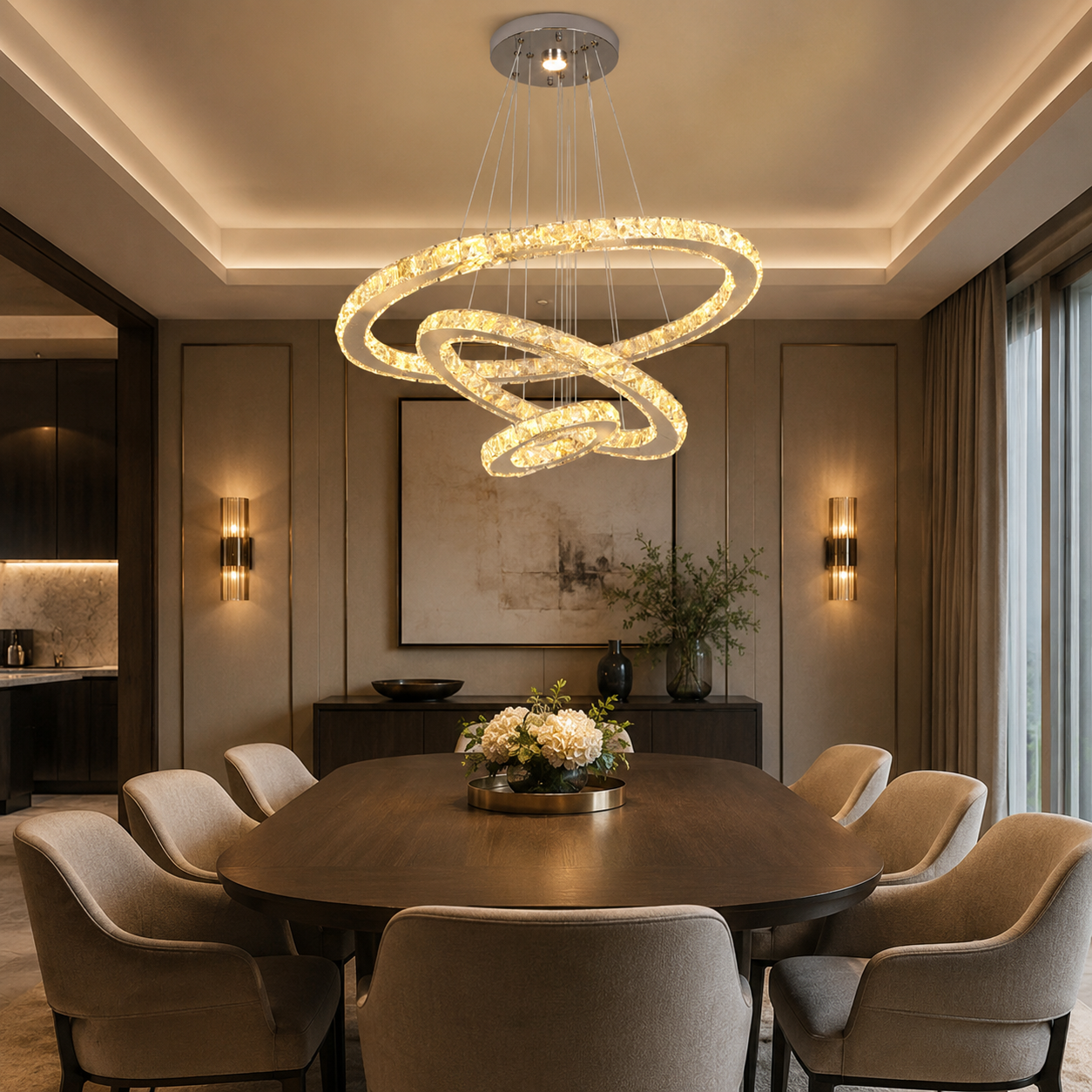 Luma Crystal Loop – Lampadario LED sospeso crystal