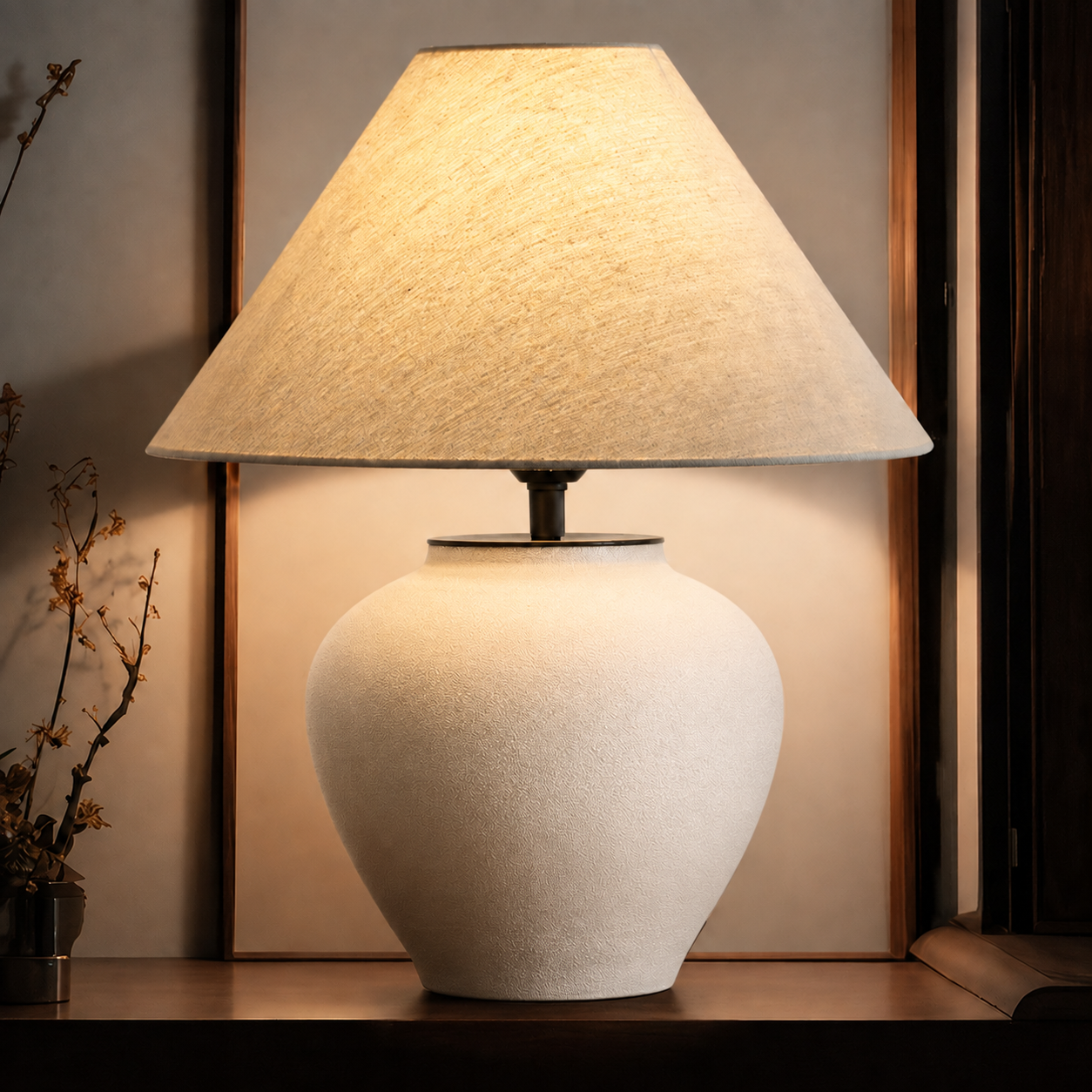 Luma Kuro – Lampada da tavolo in ceramica nera
