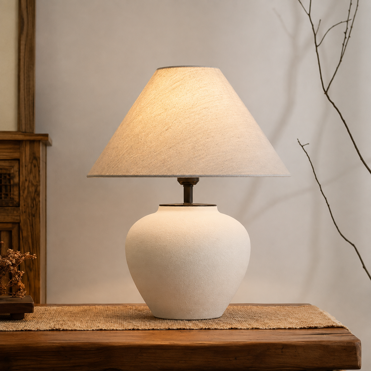 Luma Kuro – Lampada da tavolo in ceramica nera