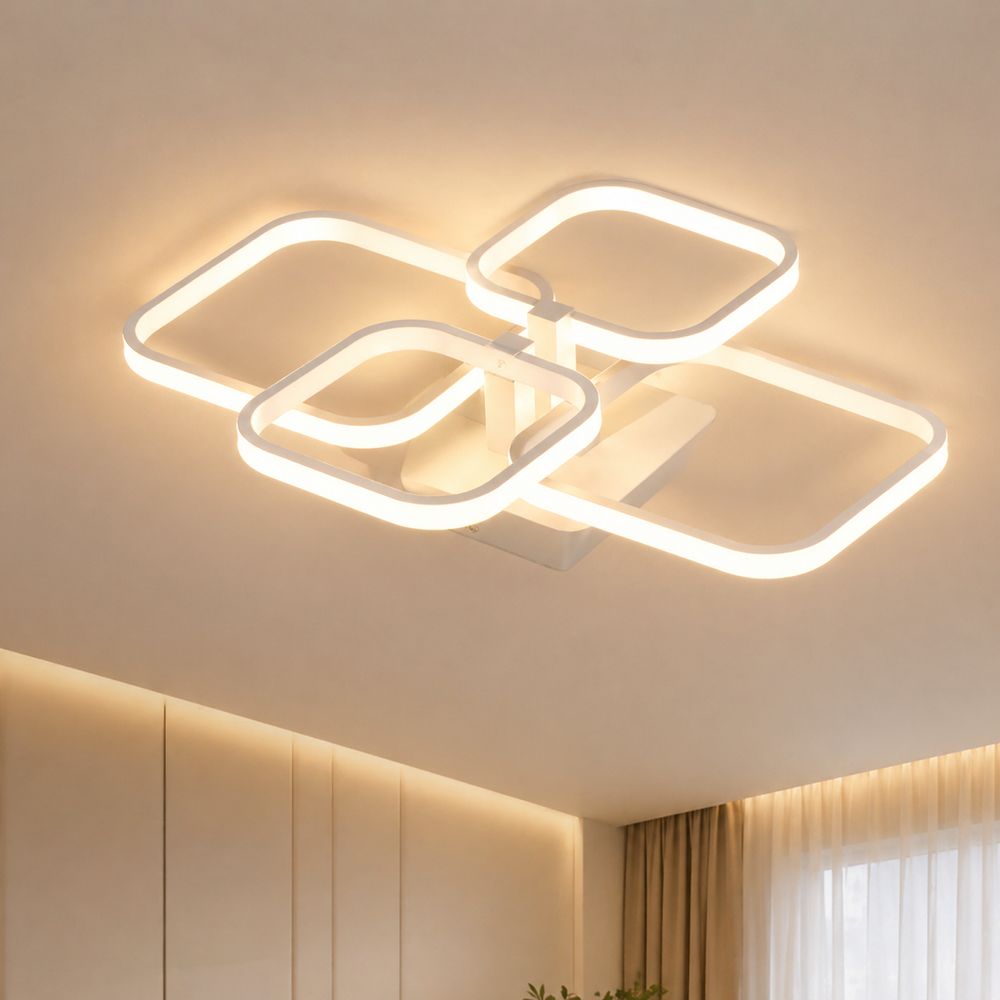 Luma Quadra – Plafoniera LED geometrica per un Illuminazione Elegante