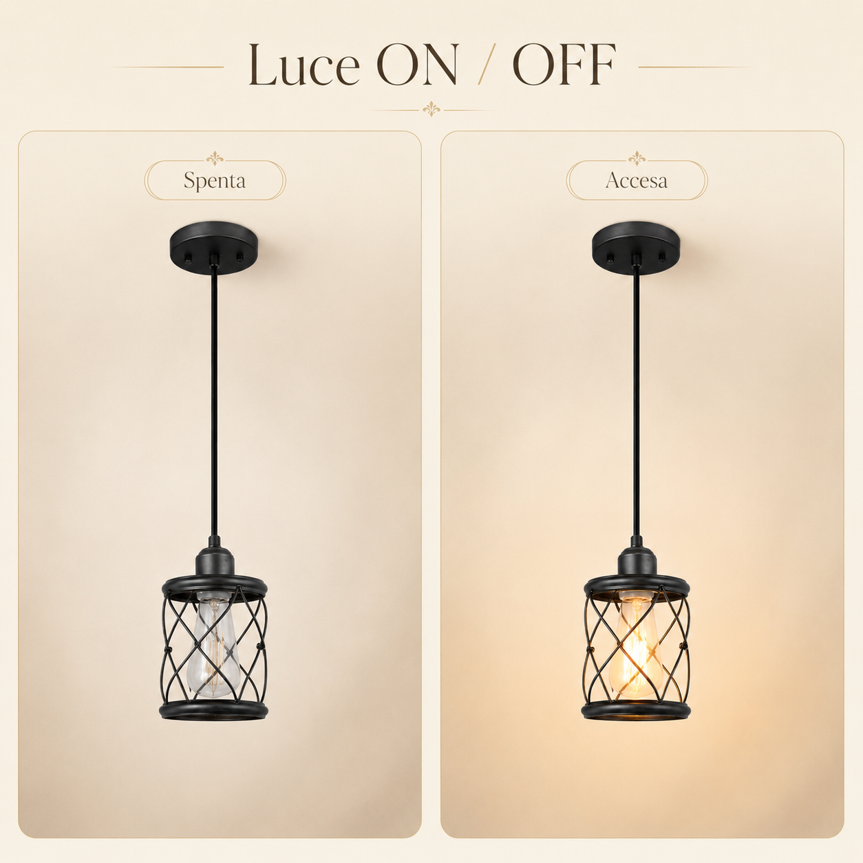 Luma Cage – Set di 3 lampade a sospensione