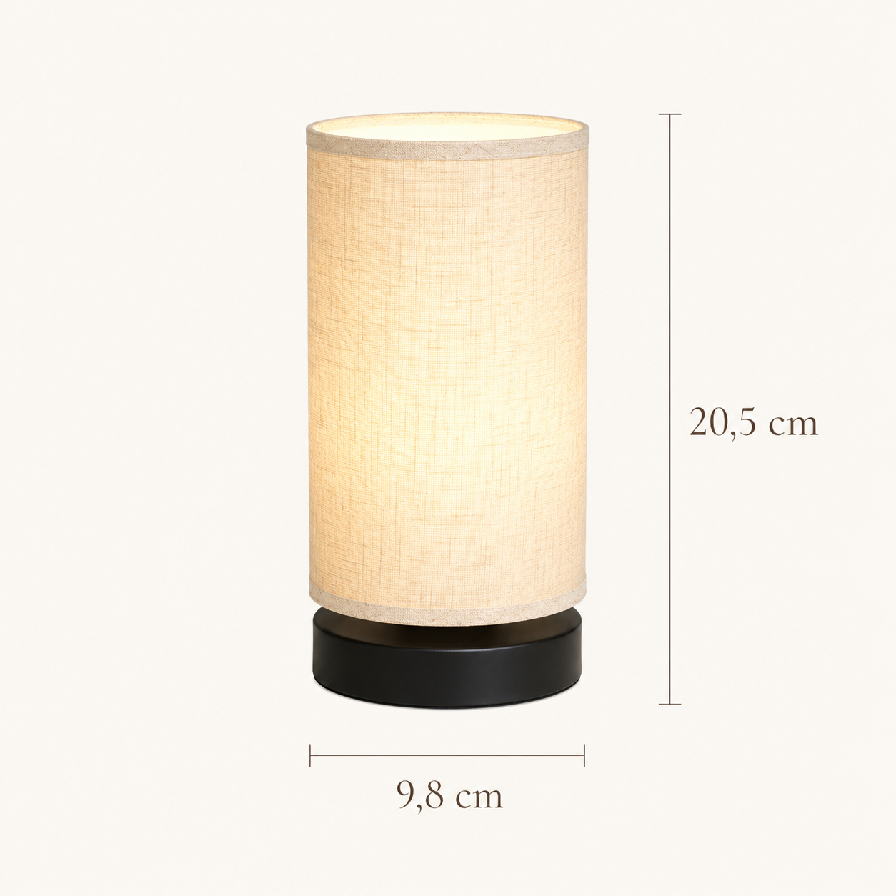Lampada da tavolo in tessuto nordico