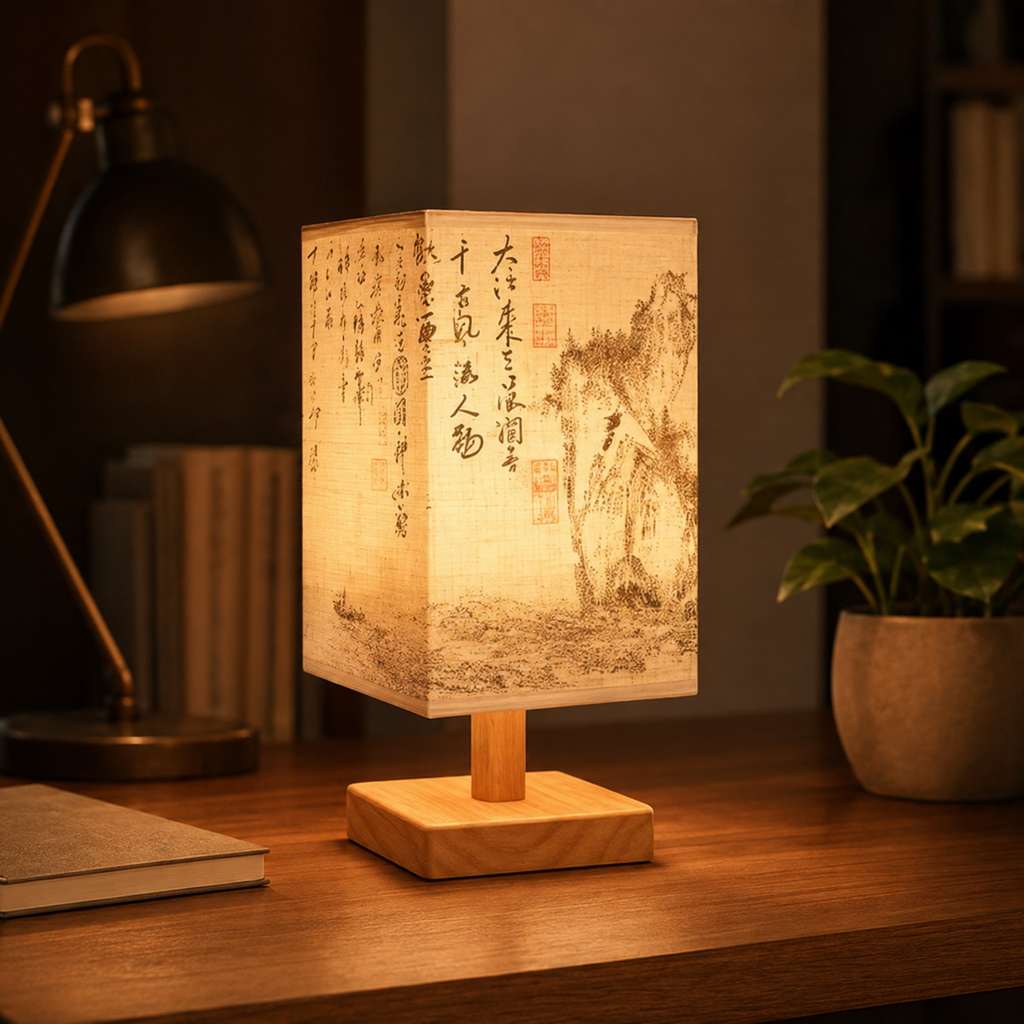 Lampade da tavolo con decorazione stile giapponese
