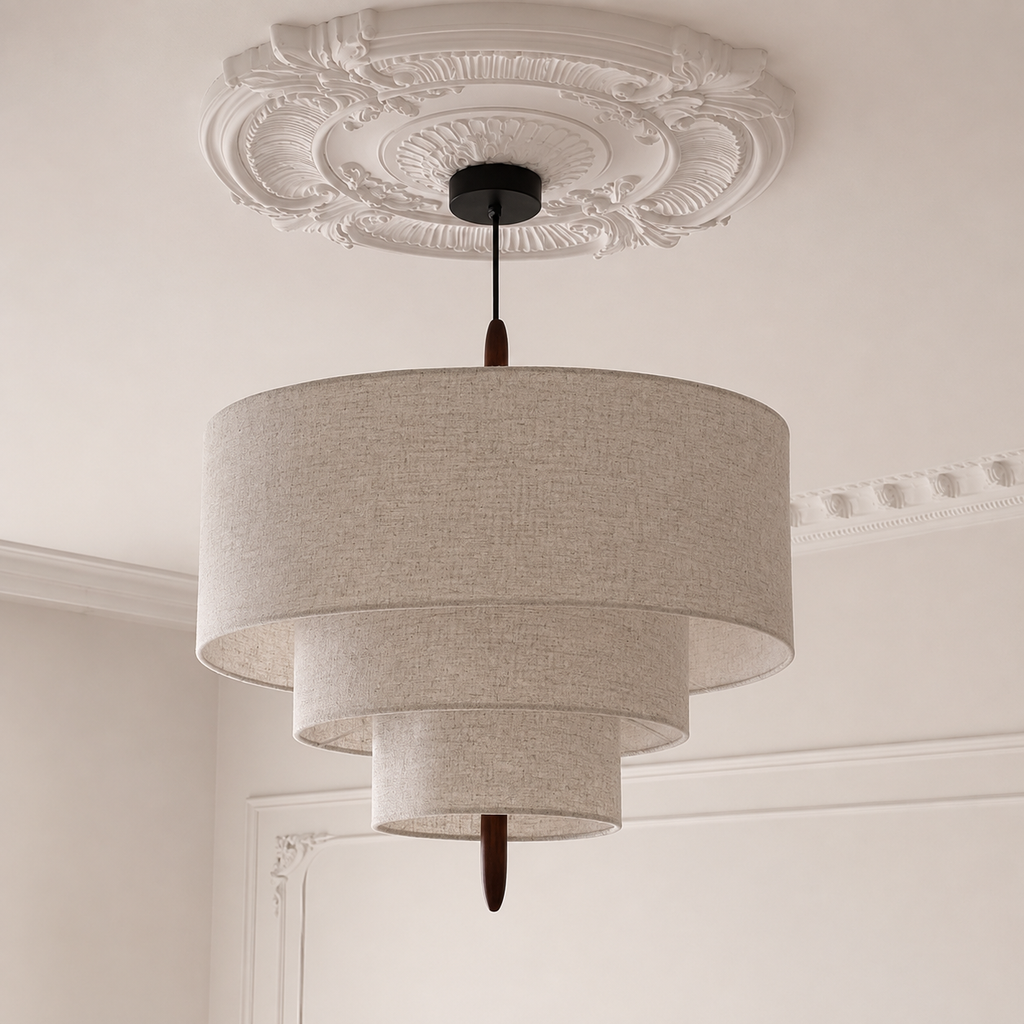 Lampadario in tessuto Wabi Sabi minimalista nordico