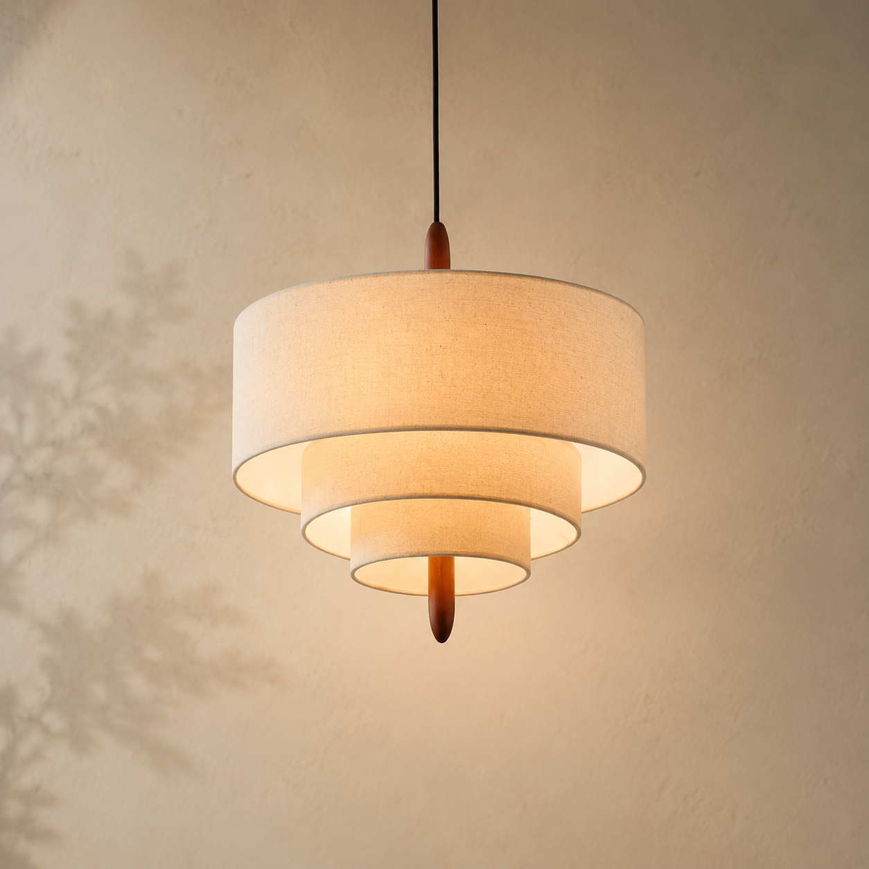 Lampadario in tessuto Wabi Sabi minimalista nordico