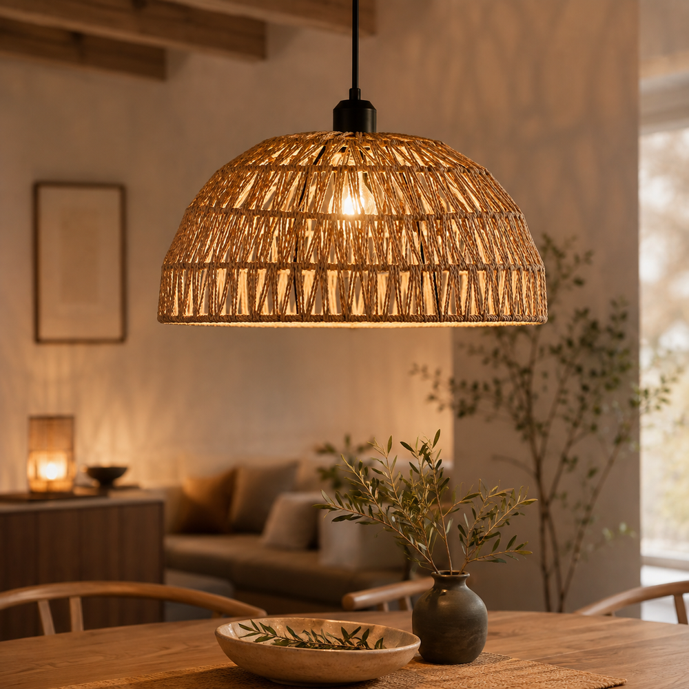 Luma Kaze – Hemp Rope Pendant Light