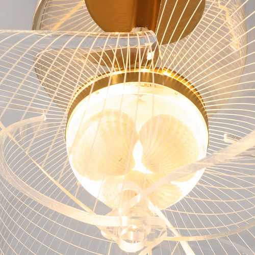 Aurelia LED – Plafoniera di design oro e acrilico