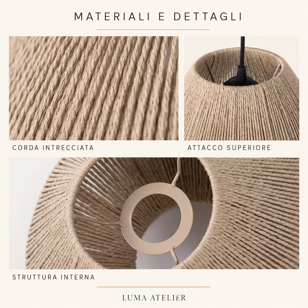 Luma Mugi – Natural Rope Pendant Light