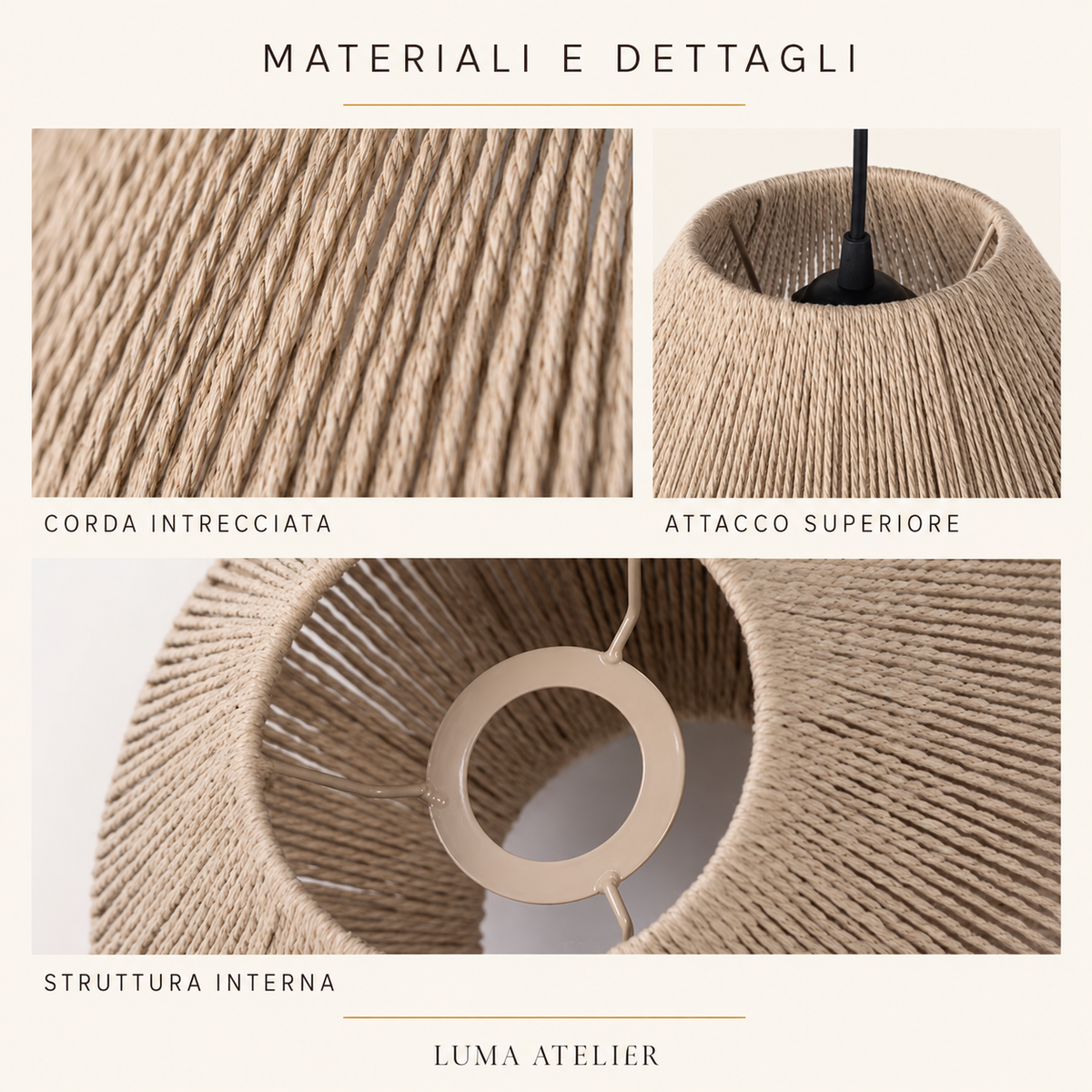 Luma Mugi – Natural Rope Pendant Light