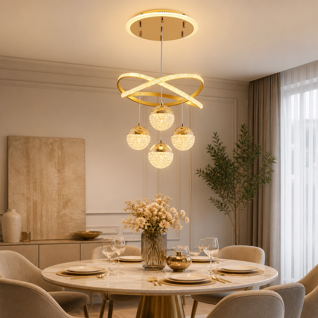 Luma Orbit – Lampadario LED con sfere luminose