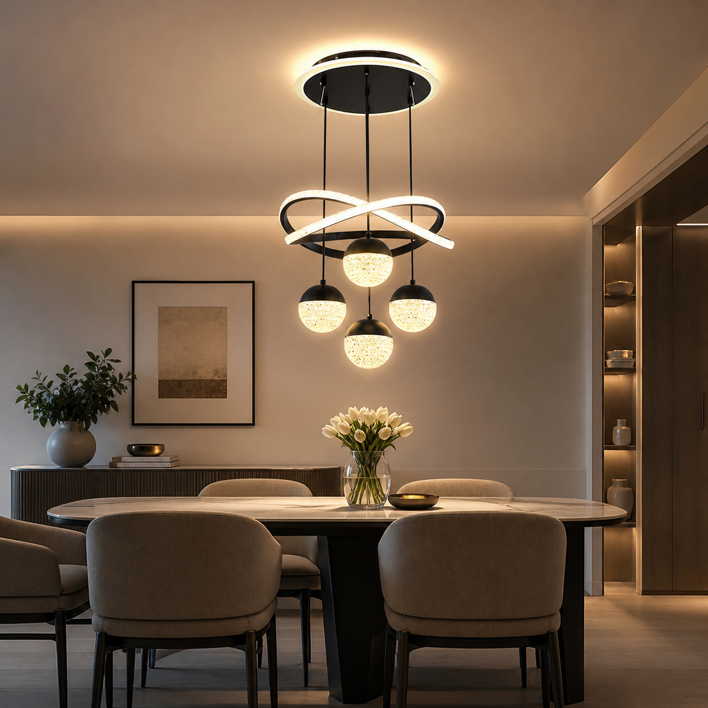Luma Orbit – Lampadario LED con sfere luminose
