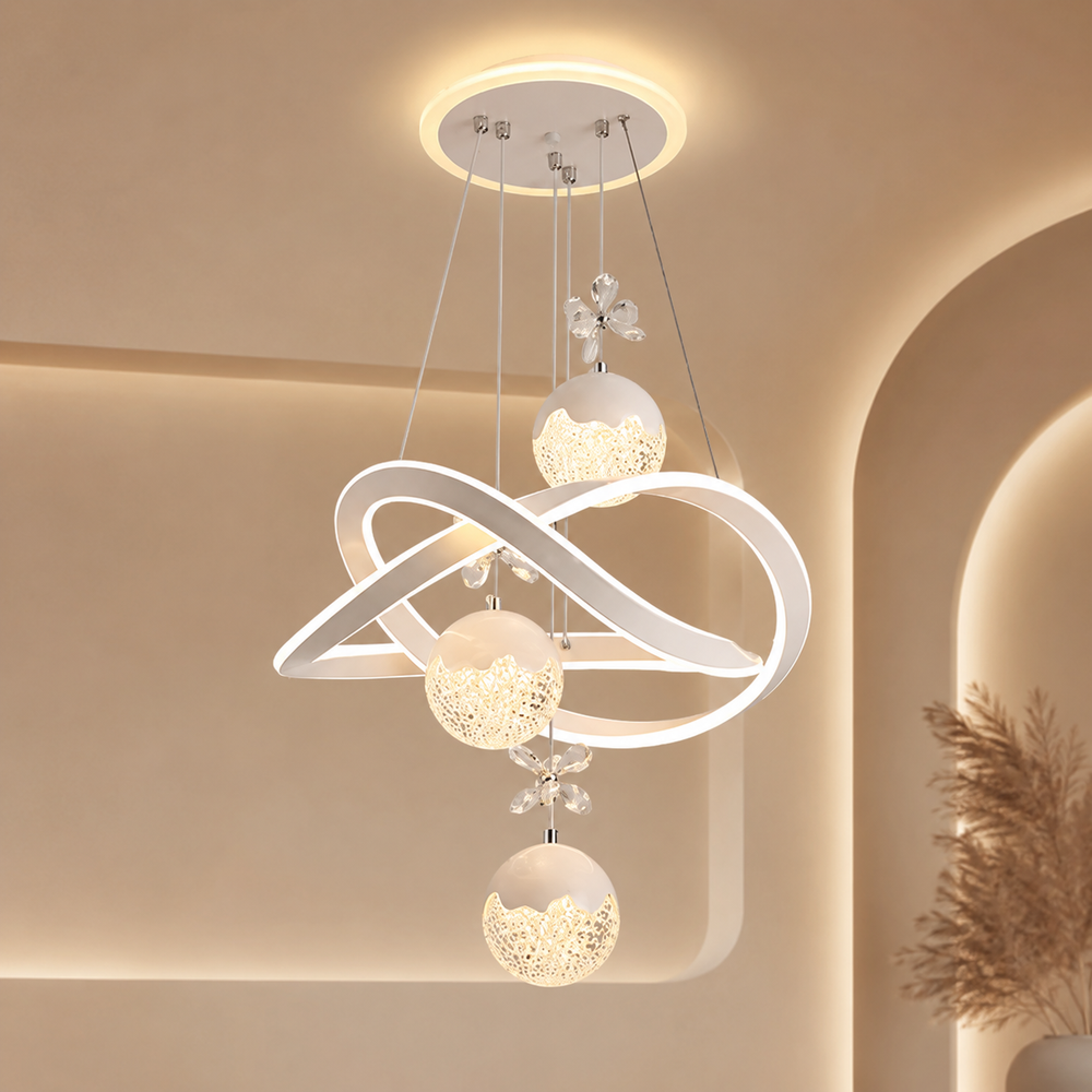 Lampadario LED Luma Étoile con sfere