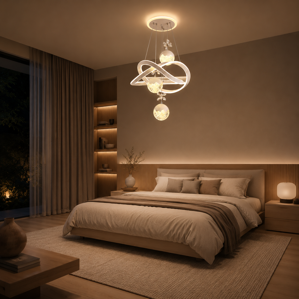 Luma Étoile – Lampadario LED con sfere crystal