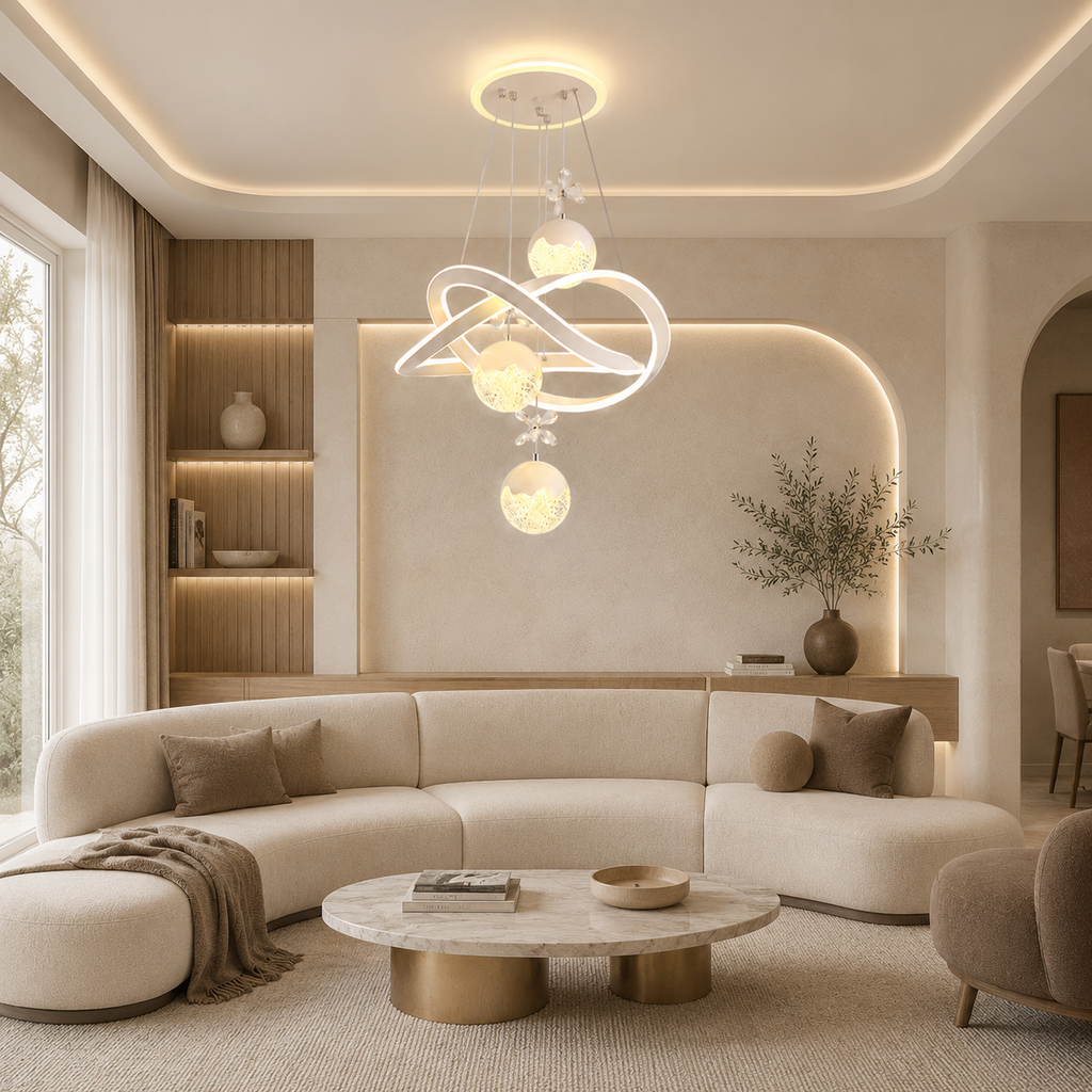 Luma Étoile – Lampadario LED con sfere crystal