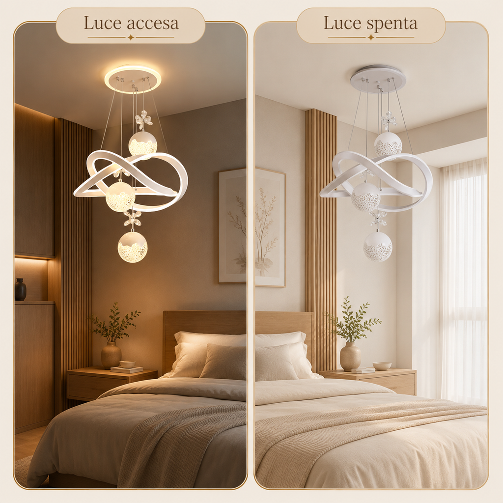 Luma Étoile – Lampadario LED con sfere crystal