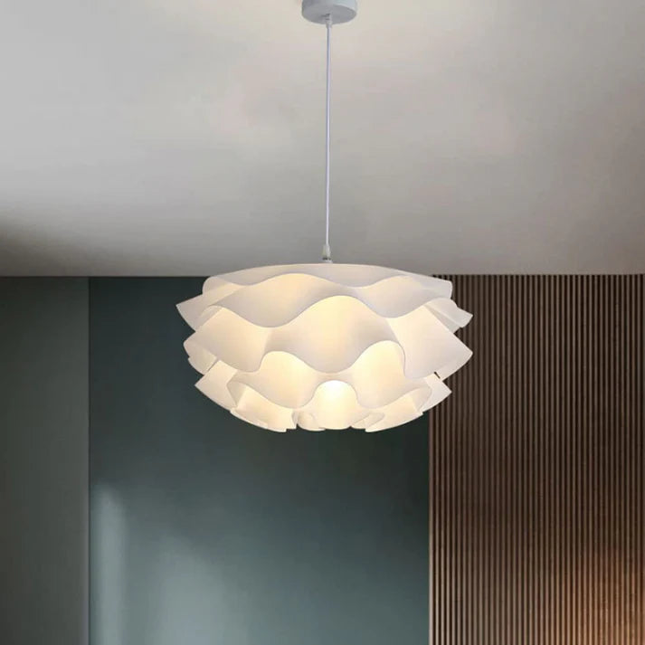 Luce pendente a fiore di loto luce nordica bianca a soffitto