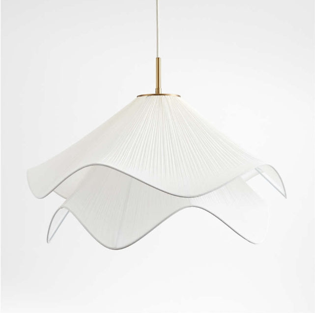 Lampadario in tessuto a vento cremoso Wabi Sabi minimalista nordico