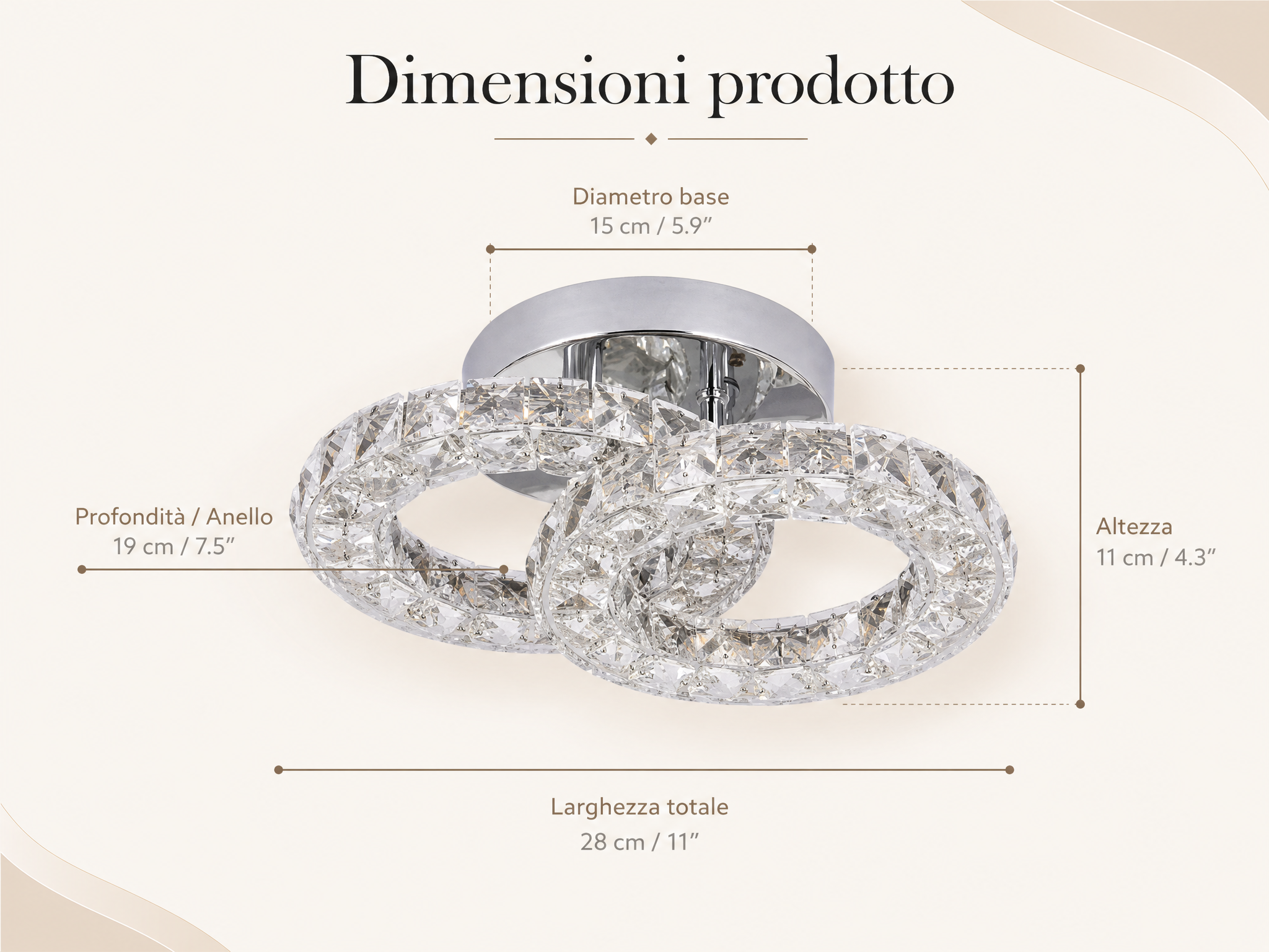 Luma Cristal – Plafoniera LED crystal
