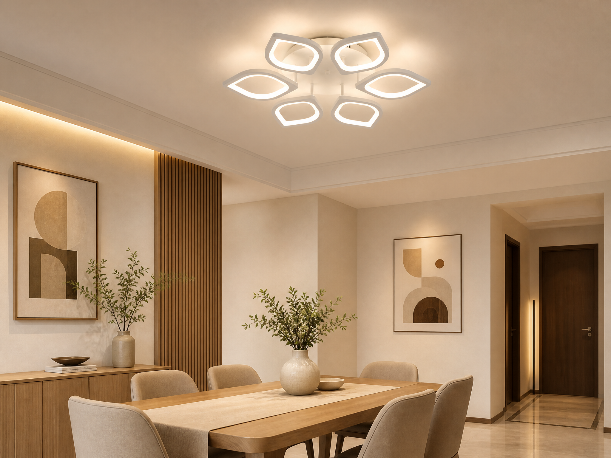 Luma Petalia – Plafoniera LED dimmerabile a 6 petali