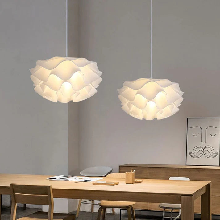 Luce pendente a fiore di loto luce nordica bianca a soffitto