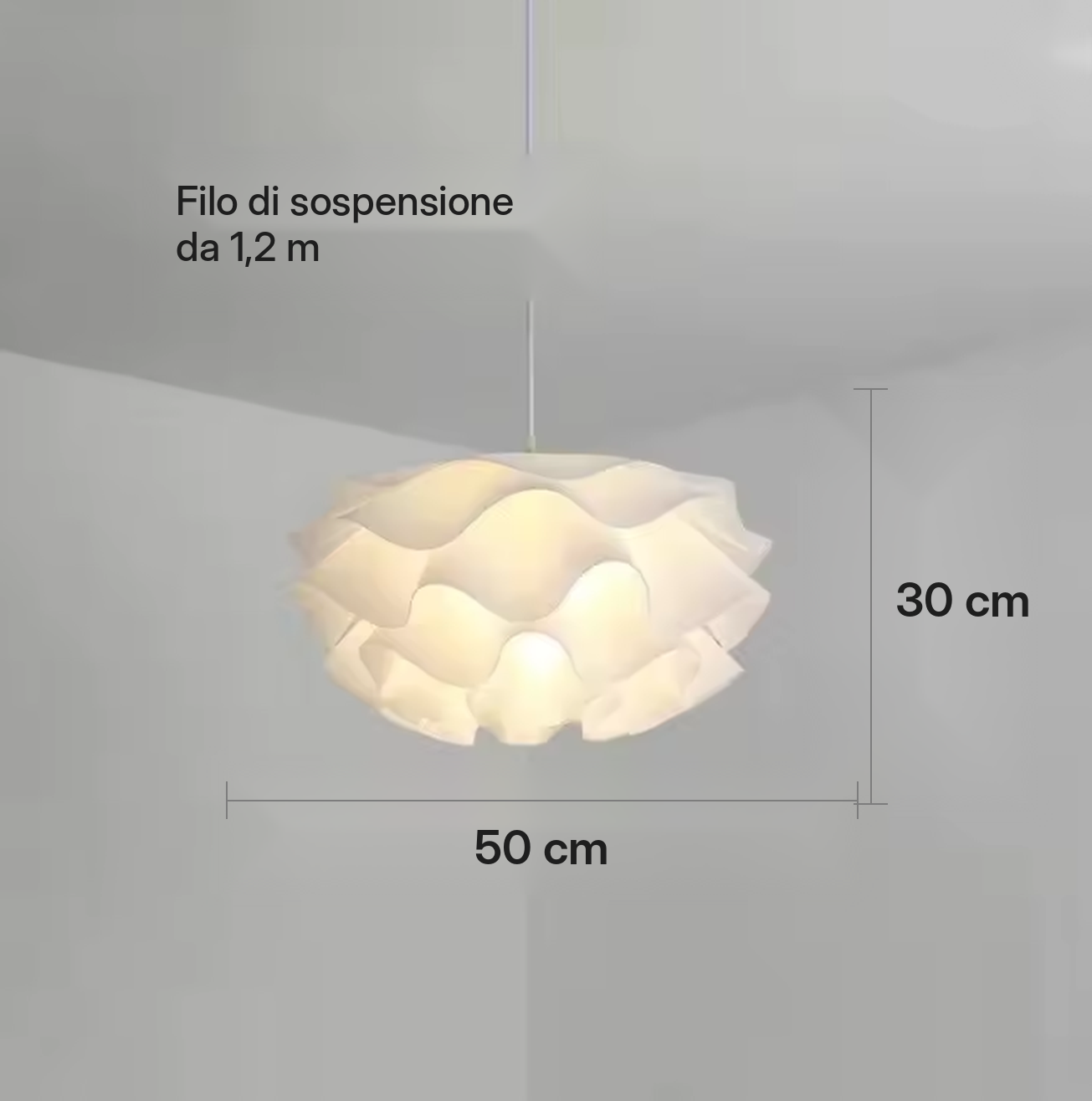 Luce pendente a fiore di loto luce nordica bianca a soffitto