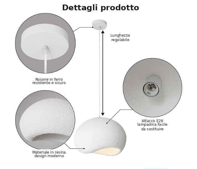 Lampadario appeso minimalista Wabi-Sabi in stile giapponese