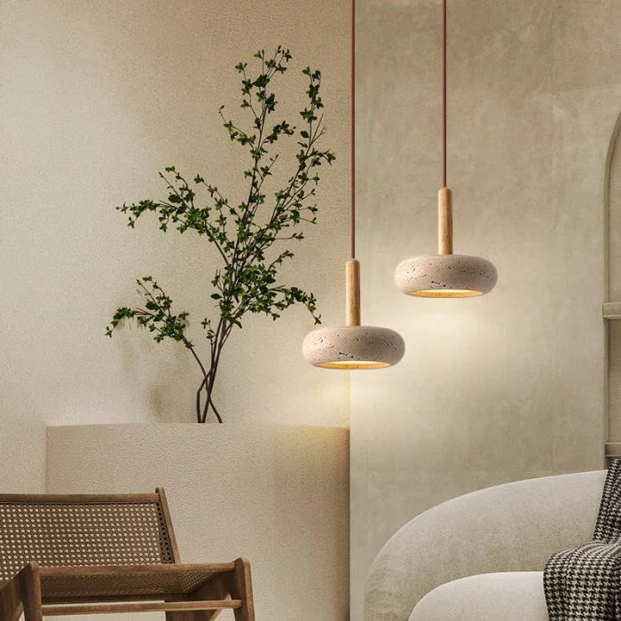 Tradizionale lampada pendente giapponese Wabi Sabi
